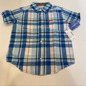 NWT Gymboree Boys Plaid Button Up Shirt